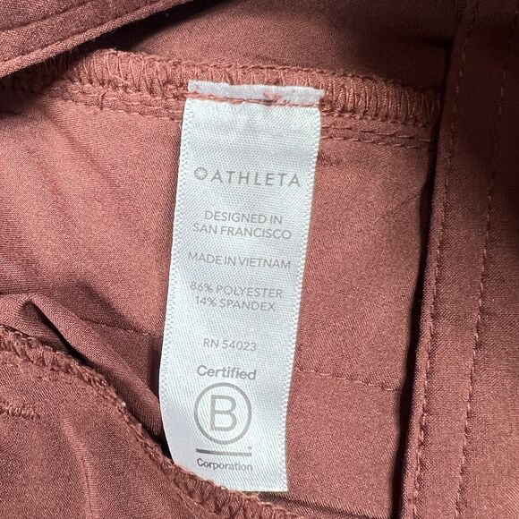 Athleta Pants Womens Size 8P Cognac Brown Uptown Ankle Pant Pockets S/530632-01 - Picture 12 of 14
